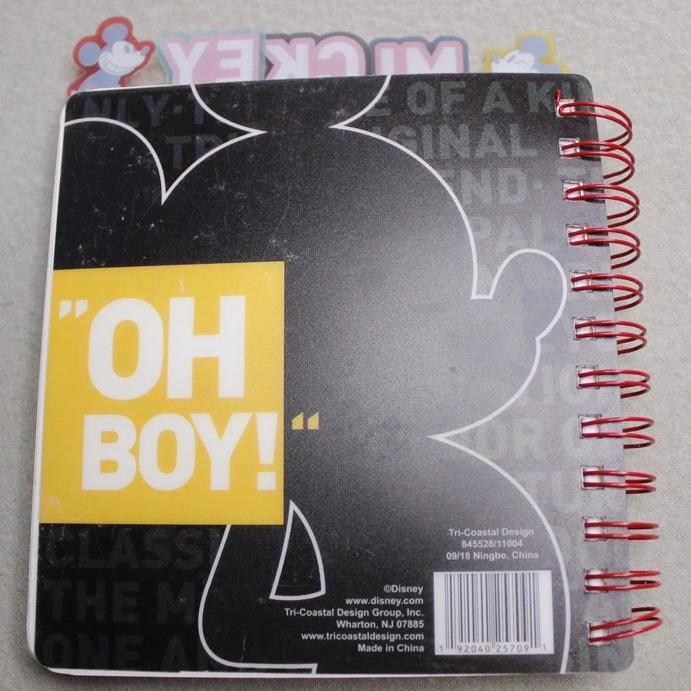 Disney Mickey Mouse 90 Years True‎ Original Spiral Notebook Tri-Coastal Design